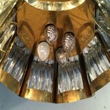 Art deco brass chandelier
