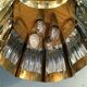 Art deco brass chandelier