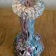 Pink and twisted blue vase
