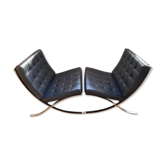 Barcelona armchairs by Ludwig Mies Van Der Rohe for Knoll