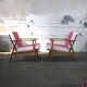 Fauteuil scandinave vintage rose