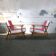 Fauteuil scandinave vintage rose
