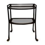 Mahogany and glass server from the 1950s