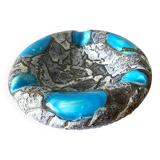 Vallauris Ashtray Pocket Empty Ceramic Blue Grey Antique Vase