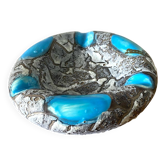 Vallauris Ashtray Pocket Empty Ceramic Blue Grey Antique Vase