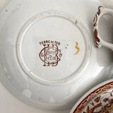 2 polychrome ironstone coffee cups Choisy le Roi