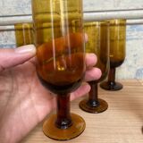 6 glasses or flutes from the 1960s