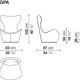 Fauteuil Grande Papilio et pouf B&B Italia