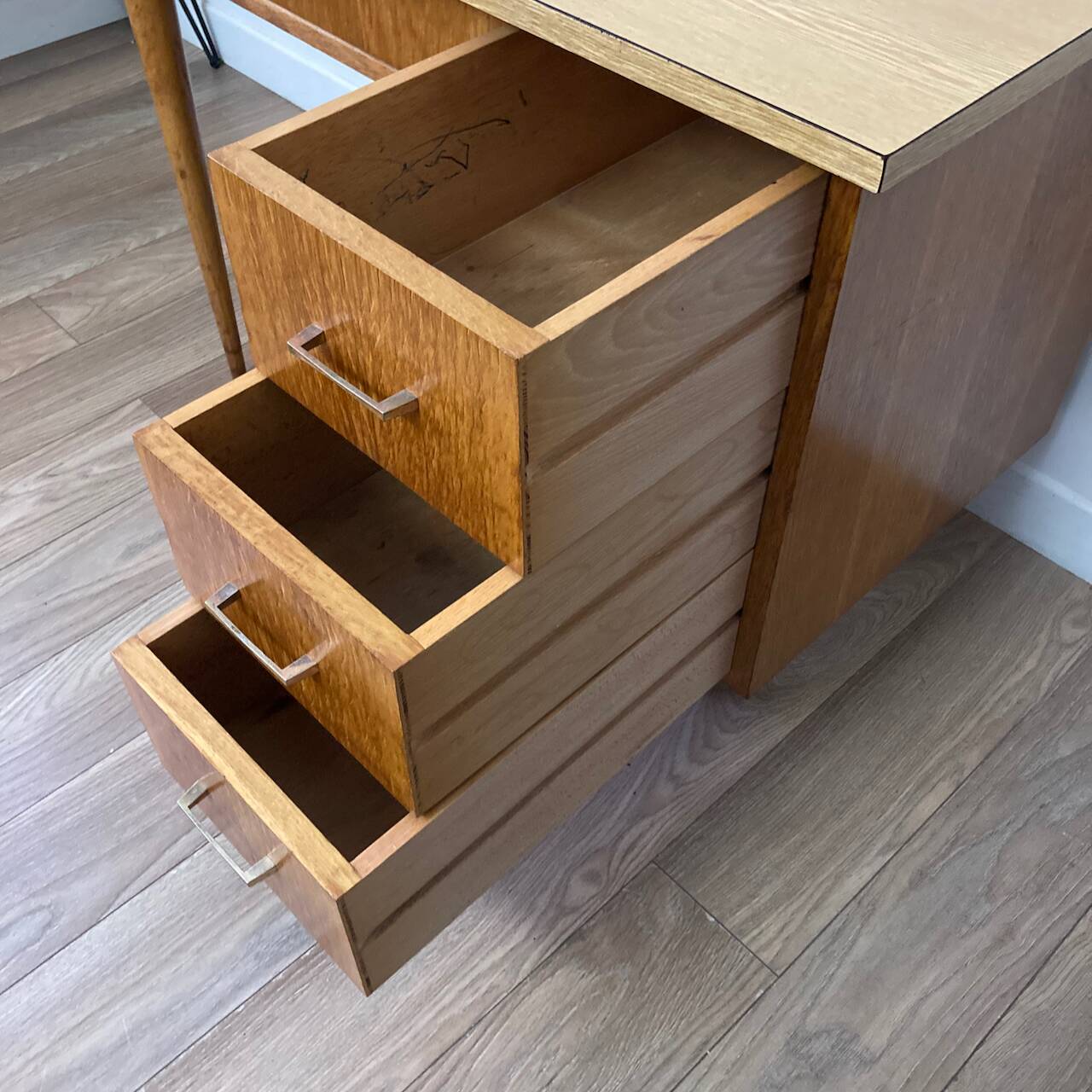 Vintage wood and formica desk