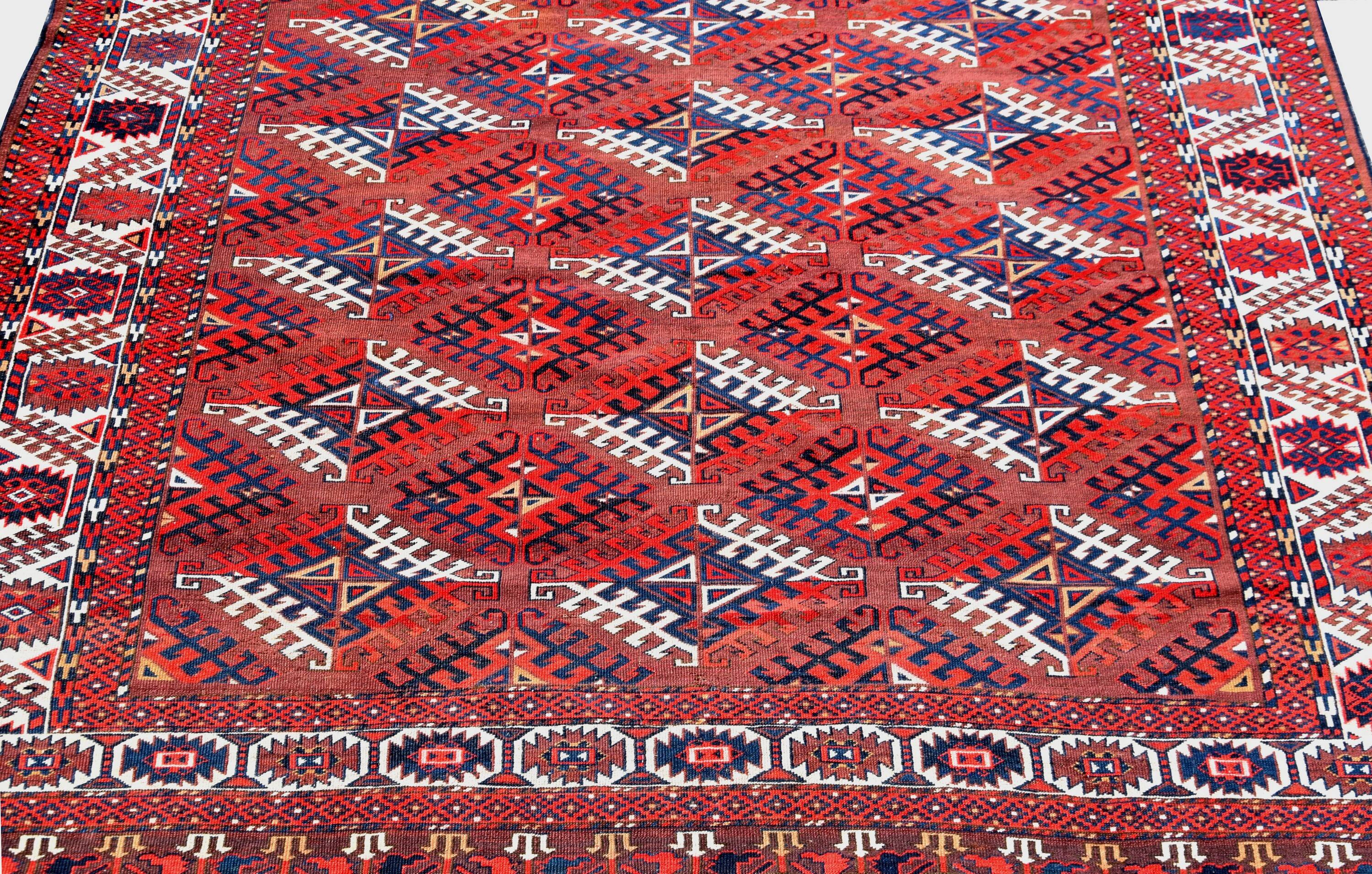 Bukhara Yomud carpet: 3.45 x 2.08 metres - ancient Turkmen