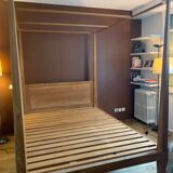 Solid teak canopy bed 160x200