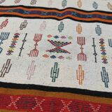 Handmade Berber rug in natural wool