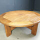 Table basse ronde en chêne danois, années 1960
