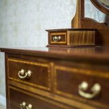 Antique English Softwood and Mahogany Veneer Vanity Table by Maple & Co., 1890s
