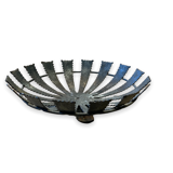 Large modernist brutalist iron basket