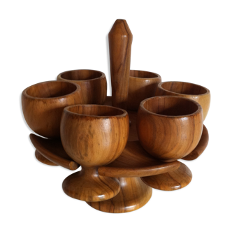 Set of vintage olive wood cockroaches