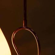 1950s Swedish mid-century suspension, vintage opaline lamp.