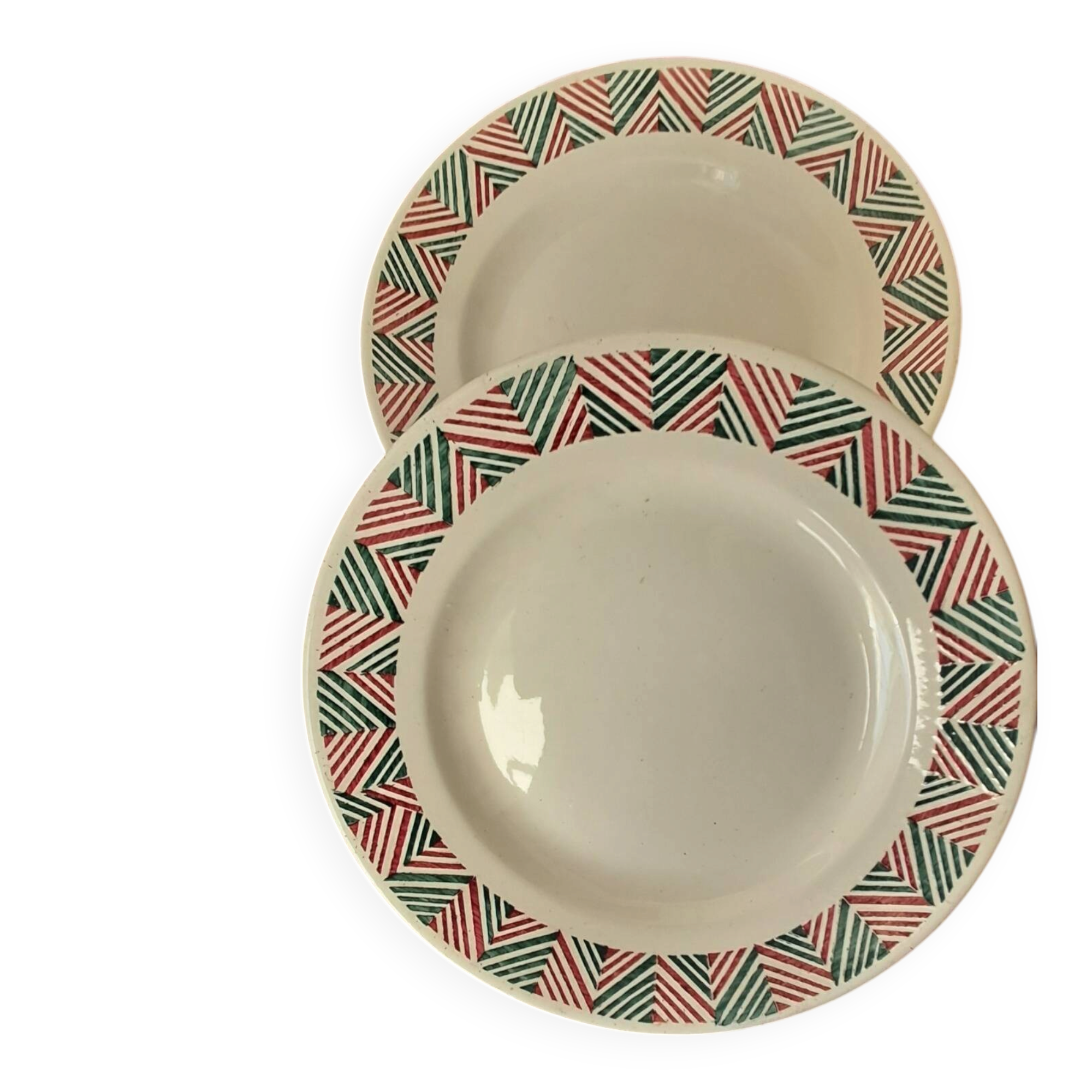 2 cake stands. Adèle model from Digoin Sarreguemines. Year.