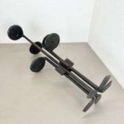 Large brutalist bronze candleholder by Manfred Bergmeister, Germany, 1970s