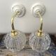 Pair of vintage wall sconces globes