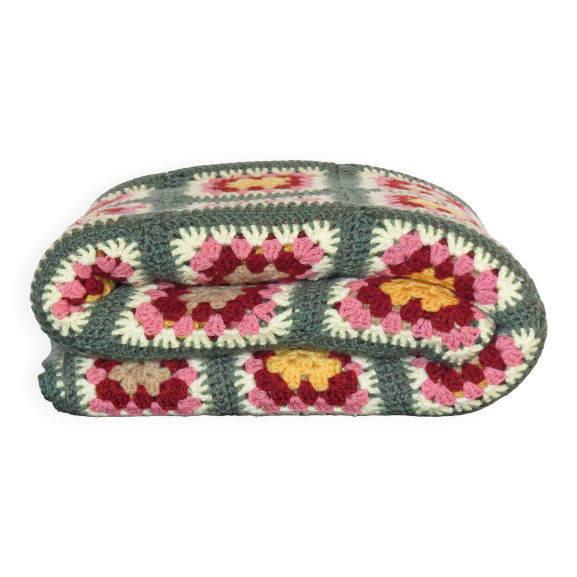 70's crochet blanket - handmade -