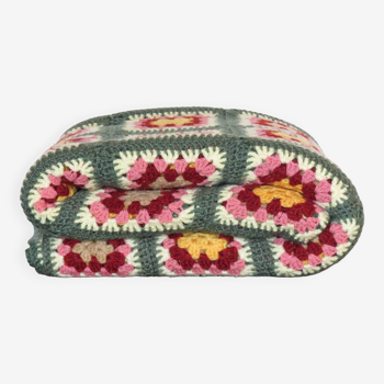 70's crochet blanket - handmade -