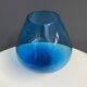 Empoli Blue large cognac glass shape vase 1960s