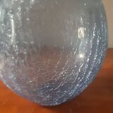 Vase boule verre craquelé