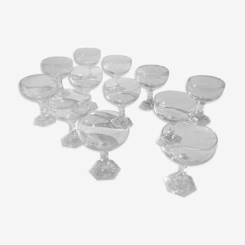 Set de 12 coupes à champagne en cristal