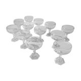 12 crystal champagne glasses