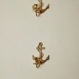 Pair of vintage Swedish brass wall lights