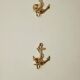 Pair of vintage Swedish brass wall lights