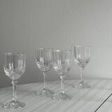 6 verres à liqueur vintage en verre transparent