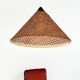 Vintage Conical Suspension – Rattan & Black Detail