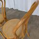 Set of 2 Thonet Style Bentwood Chairs with Cane Seat / Mid-Century Dining F