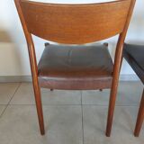 2 Fristho Franeker chairs, Scandinavian, teak and leather.