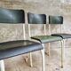 Set of vintage chairs stacking chairs green bakelite