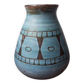 Vase vintage signé "Maunier Vallauris"