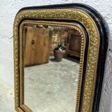 Louis-Philippe black and gold mirror 58x46cm