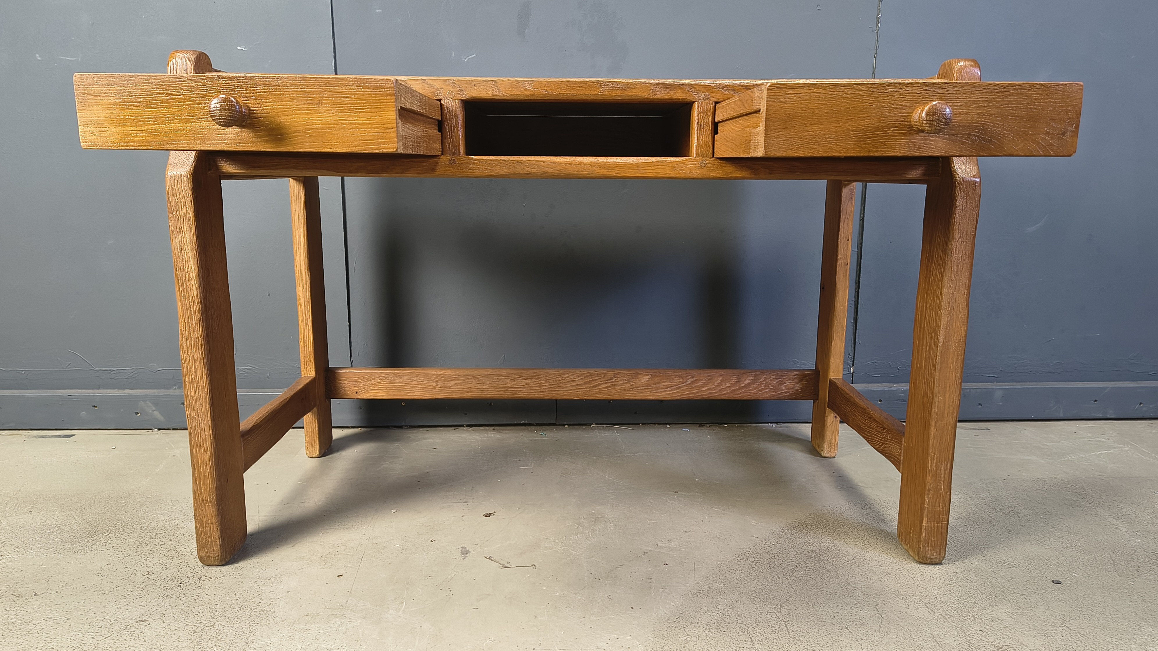 Vintage oak vanity table or desk by Depuydt Belgium, 1960s