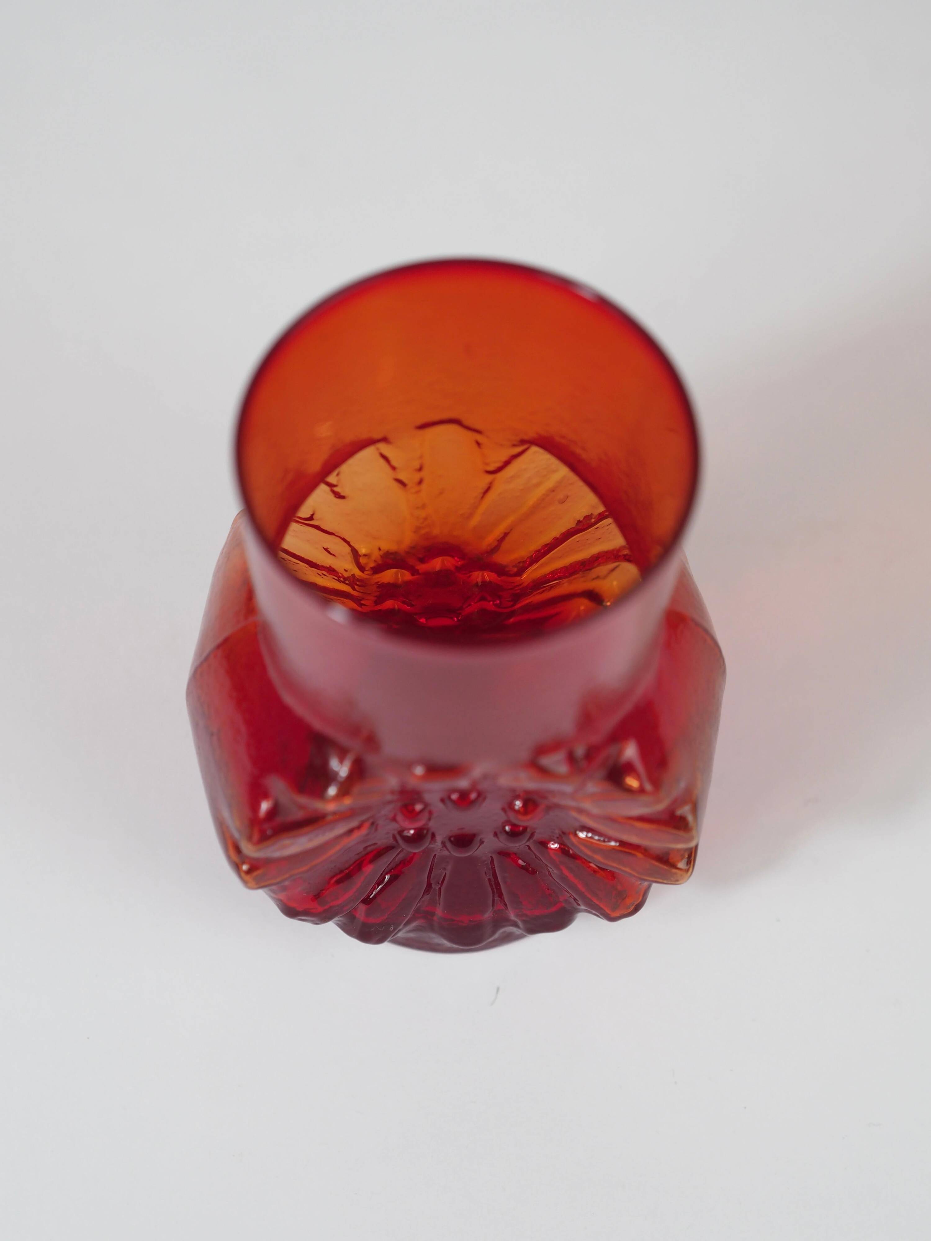 Mid-century rainbow glass set: 6 Finnish style glasses, by Kaj Franck & Lasi.