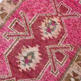 3x11 Soft Pink Mid Ceuntry Modern Turkish Wool Runner Rug, 87x339 Cm