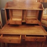 Box desk with pediment