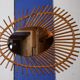 Oval rattan mirror