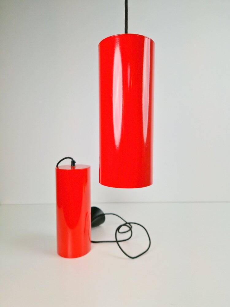 Minimalist Pipeline Pendant Lamps by Ole Pless Jørgensen for Nordisk Solar, 1970s, Set of 2