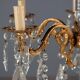 Antique Rococo chandelier in bronze and crystal, Italy, 20th century
