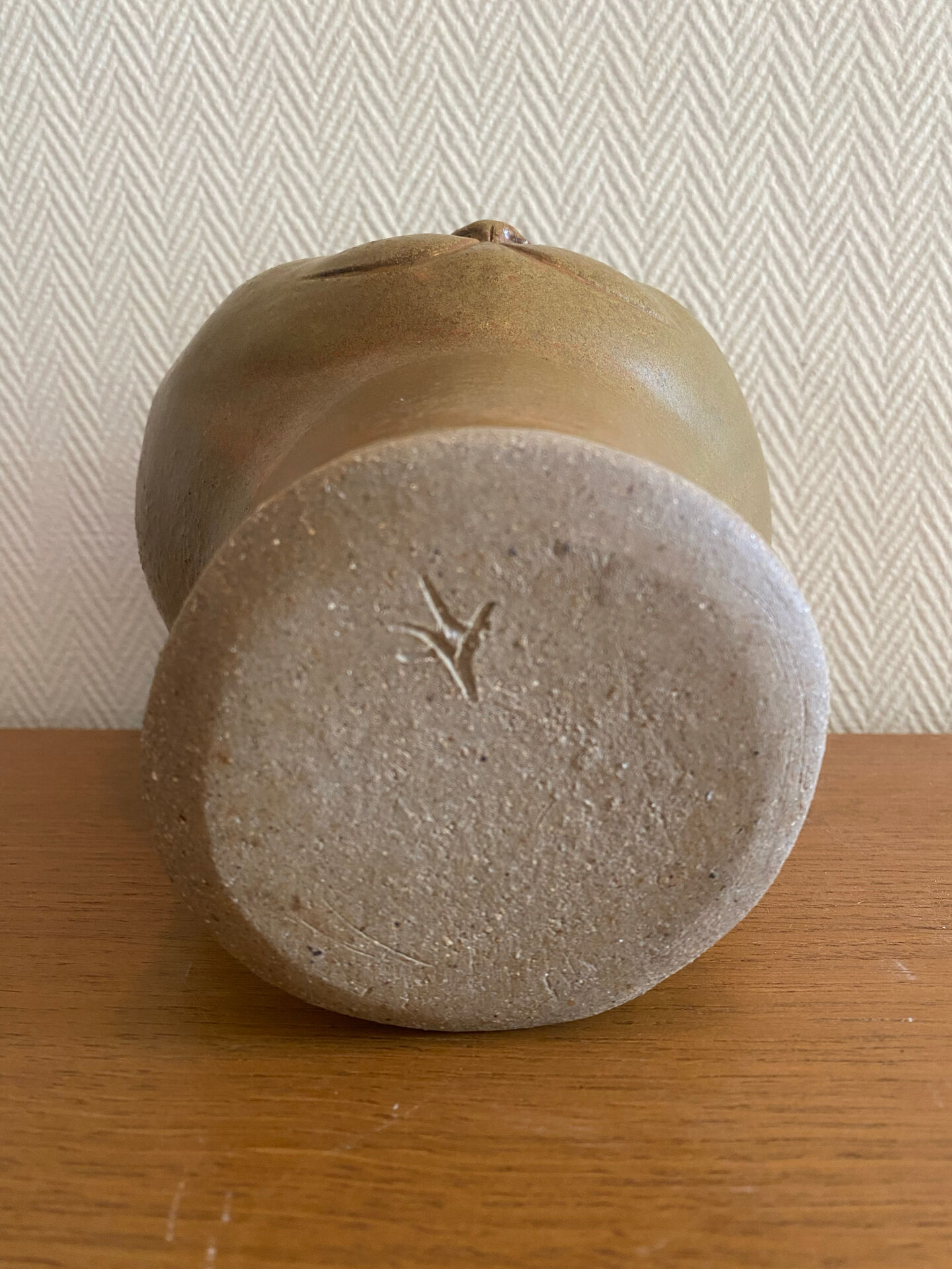 Vase sculpture cat in stoneware Johanna Grothendieck