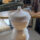 Sugar bowl in white opaline – 1960s/70s