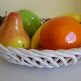 Fruit basket, ceramics, interior or table decoration, 1960
