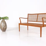 Cane bench by Rudolf Frank & Erwin Behr